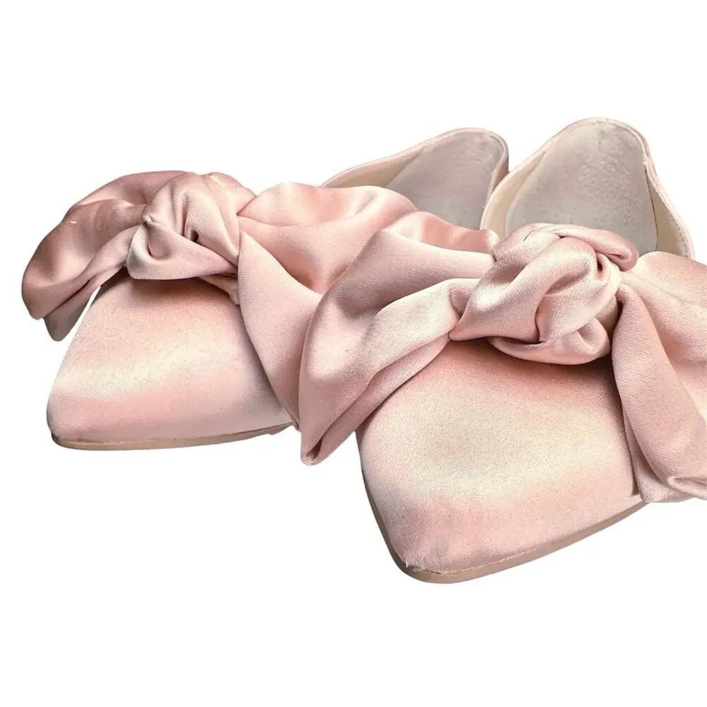 Seychelles | Women | Sheila d’Orsay Blush Pink Romantic Satin Bow Flats | Size 8 - Picture 11 of 16